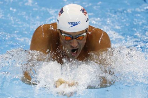 USA's Ryan Lochte during the qualification round of the 200m medley men in the swimming event in Olympic Swimming Pool on Aug. 10, 2016 in Rio de Janeiro, Brazil. (Henri Szwarc/Abaca Press/TNS)