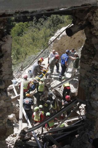 Rescue crews search the rubble following an earthquake in Amatrice, central Italy on Aug. 24, 2016. At least 39 people have died, according to CNN affiliate Rai. (Imago/Zuma Press/TNS)