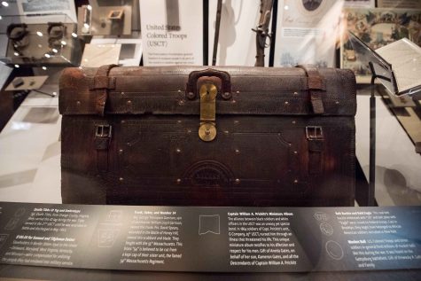 Traveling trunks used by George Thompson Garrison in the Civil War are on display at the Smithsonian National Museum of African American History and Culture on Sept. 14, 2016 in Washington, D.C. (Ken Cedeno/McClatchy/TNS)