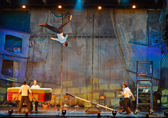 Acrobatics trace Shryock stage