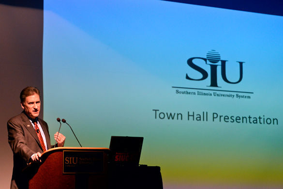 President Dunn speaks out at town hall meeting