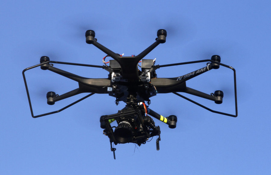 An Aerial MOB drone is used to shoot a scene on the set of Criminal Minds: Beyond Borders on Sept. 9, 2015 in Santa Clarita, Calif. (Myung J. Chun/Los Angeles Times/TNS)