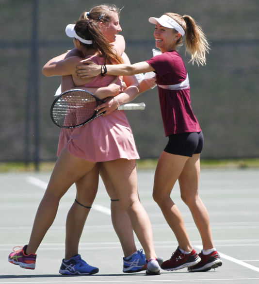 Womens tennis wins potential last home match