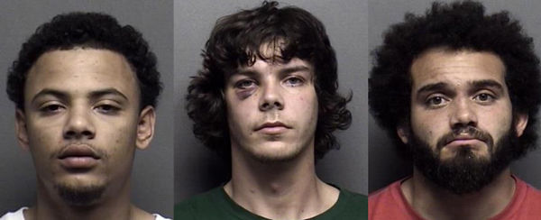 (From left to right: Booking photos of Xavier McCray, Alex Karcher and Xavier Lewis. St. Louis Post-Dispatch via the Saline County Sheriffs Office.)