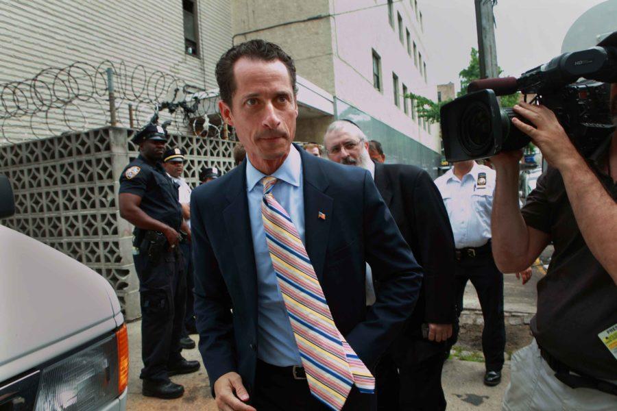 Then-New York Rep. Anthony Weiner leaves the press conference he called to announce his resignation Thursday, June 16, 2011 in New York City, New York. (Carolyn Cole/Los Angeles Times/MCT)