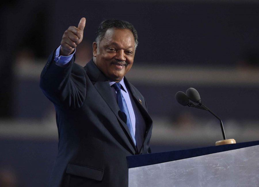 Rev. Jesse Jackson speaks on the third day of the Democratic National Convention at the Wells Fargo Center in Philadelphia on Wednesday, July 27, 2016. (Clem Murray/Philadelphia Inquirer/TNS)