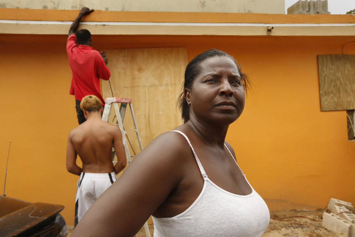 Residents of Loiza, Puerto Rico, such as Monica Pisarro, are anticipating a direct hit from Hurricane Maria, on Tuesday, Sept. 19, 2017. The hurricane is expected to pass over the island on Wednesday. (Carolyn Cole/Los Angeles Times/TNS)