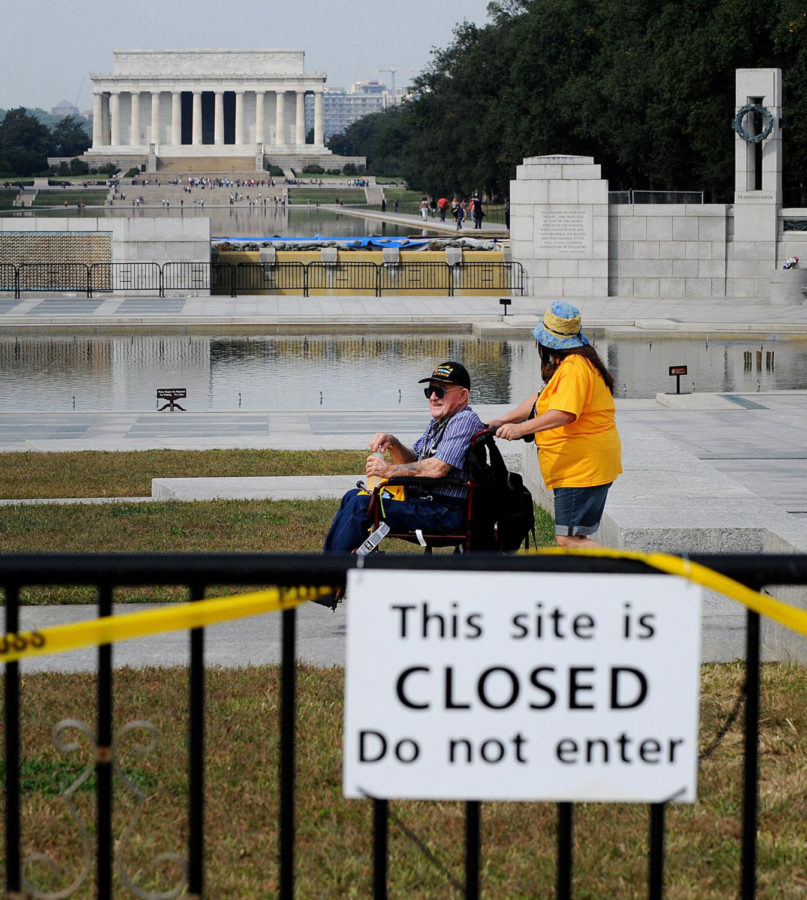 A file image from the government shutdown in 2013. If the government shuts down in the coming days, the Trump administration plans to keep many national parks and monuments open. (Olivier Douliery/Abaca Press/MCT)