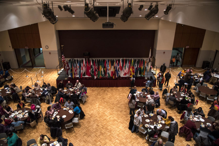 The annual International Food Fair in the Student Center Ballrooms, Wednesday, Feb. 7, 2018. Cuisines from several different countries were available to the public to sample. 