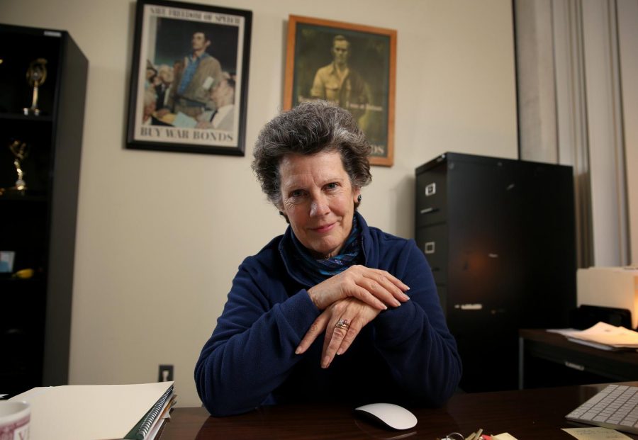 Janice Thompson, Director of the Journalism Department, in her office on Monday, January 13, 2020, at the Southern Illinois University campus, Carbondale, Illinois.
