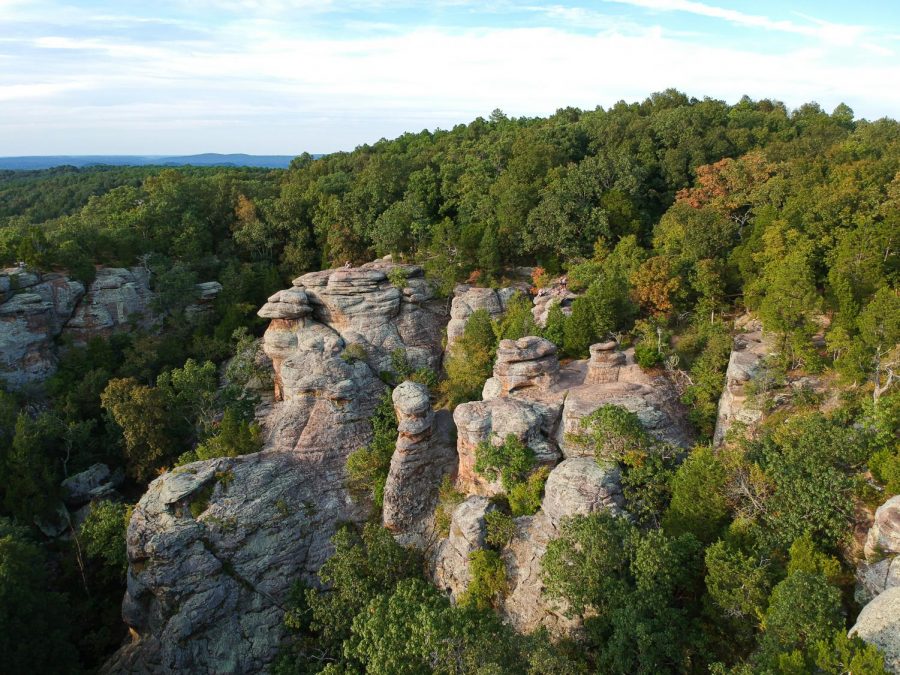 Garden of the Gods in Shawnee National Forest is a popular tourist destination in Southern Illinois on Saturday, Aug. 24, 2019 in Heron, IL. @bisalo 