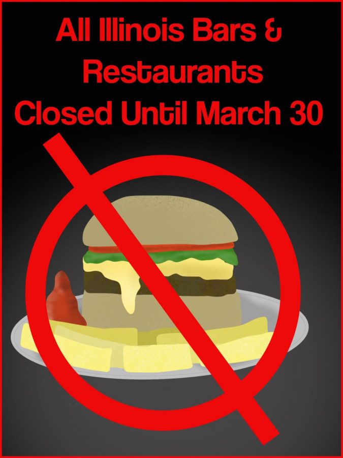 Illinois Gov. J.B. Pritzker announced all Illinois restaurants and bars will be closed, effective March 16 through March 30. Restaurants will still be able to provide delivery and carryout services. 