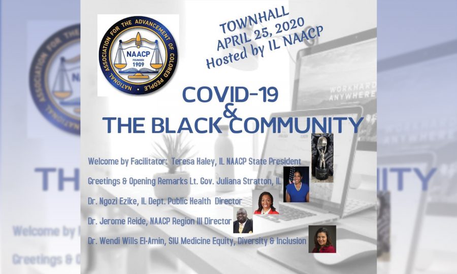Flier for NAACP COVID-19 town hall held on April 25, 2020.