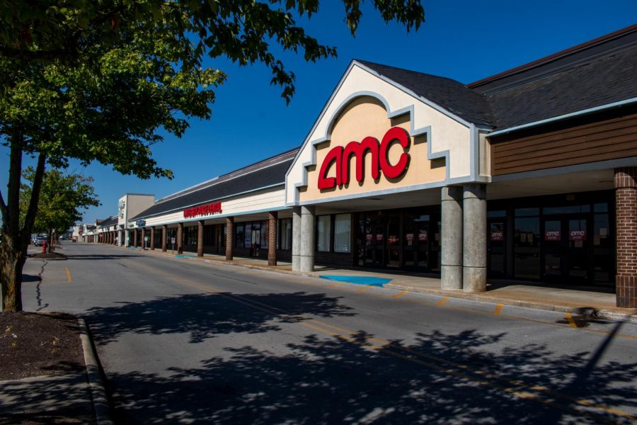 Outside the AMC in Carbondale, Il on Wednesday, August  19, 2020. This AMC is one of the  many reopening with new plans put out by the company during the COVID-19 pandemic.