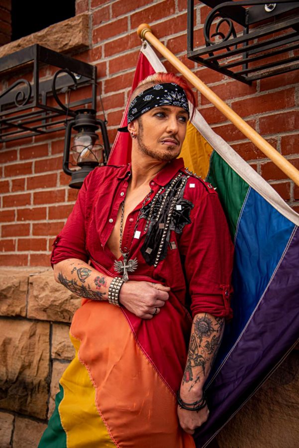Drag king performer, Faim Lee Jewls, sits for a portrait on Wednesday, Sept. 23, 2020 in Murphysboro, IL. Jewls, the lone drag king in the southern Illinois region, says he is celebrating his 15th year as a drag king. Performing for me has always been a release, its always been something that I could be a little bit more open about who I am. Rather than just everyday normal things I would be doing, Jewls said. It also gives me a sense of purpose, for the community as well. I do interact with youth groups. My title that I hold for Southern Illinois Pride is held by the Rainbow cafe youth center for all the kids in the area. The drag community in Southern Illinois has been affected by the series of cancellations due to COVID-19 cancelling all planned drag shows. Drag shows in Carbondale and surrounding areas are commonplace events that occur regularly. Im excited to eventually be able to hit a stage again and feel somewhat normal. Ive been on stage a couple of times and it just hasnt been the same. [...] Seriously its kind of like feeling like a bird in captivity, said Jewls. 