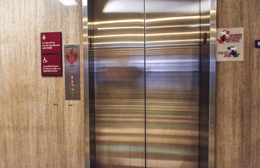 Around the SIU campus, there are many handicapped friendly elevators Wednesday, Jan. 20, 2020 in Quigley Hall, Department of Architecture First Floor Carbondale Ill. The elevator has been designed with considerations for the space to be able to hold a wheelchair. 