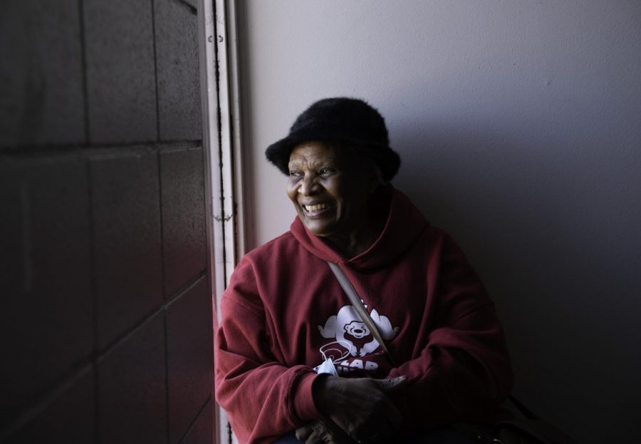 Volunteer Janet Lilly, 75, sits for a portrait Tuesday, February 2 at the Eurma Hayes Center in Carbondale, Illinois. Lilly said the substation will be a good addition to the Eurma Hayes Center. “People like to feel secure and when you feel secure youll come. When you feel insecure by whatever it is causing that fear youre not going to come in fear of but I feel the substation will provide some sort of security,” she said.