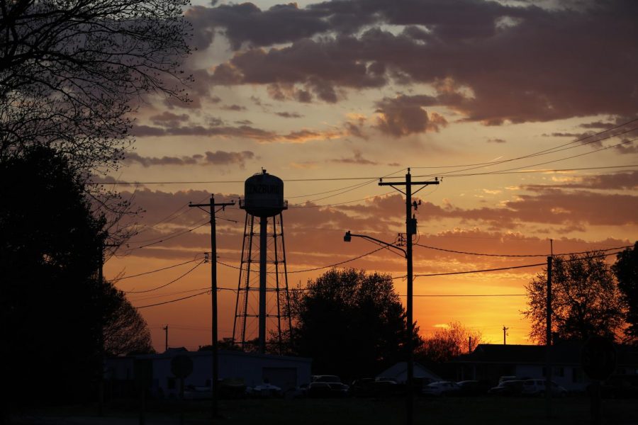 The sun sets in Lenzburg, Ill.  Stone says she feels the people of Lenzburg don’t want her living there, “I’m too different for them, you know what I mean.  I’m too colorful.”