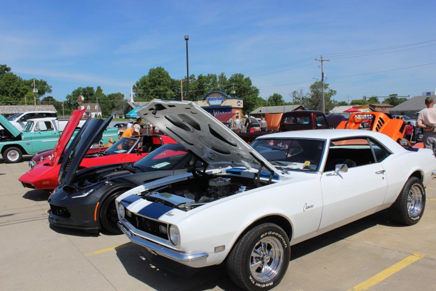 Cars line up June 4, 2022 at the 6th annual Southside Lumber Car Show in Herrin, Ill.
