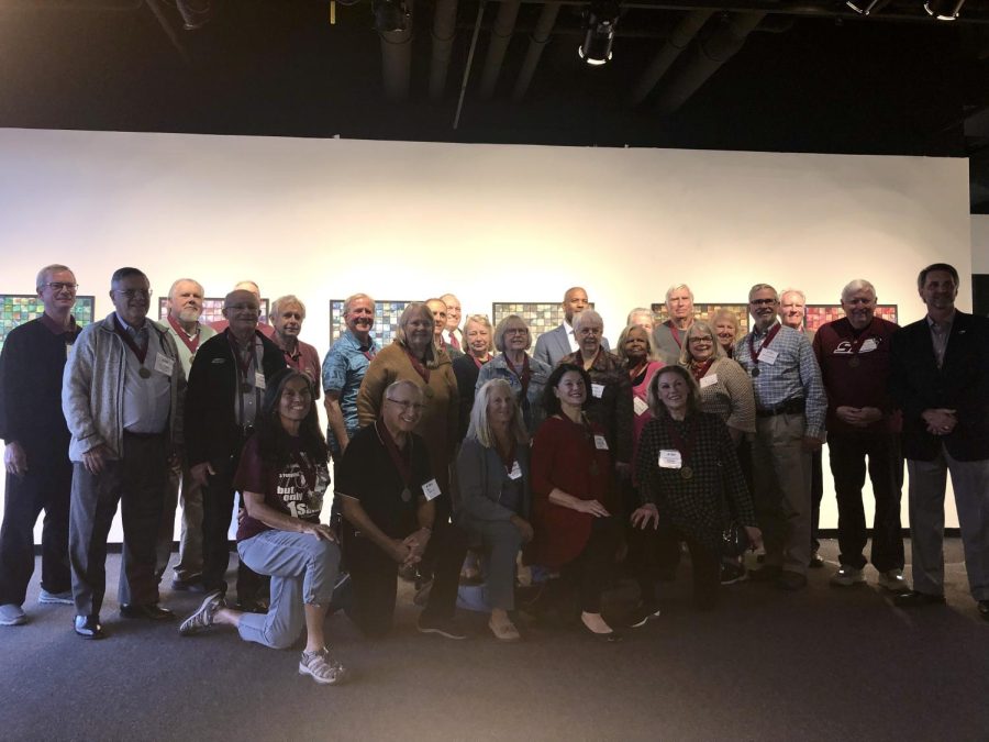 Class of 1972 poses for a photo Oct 14, 2022 at University Museum in Carbondale, IL.