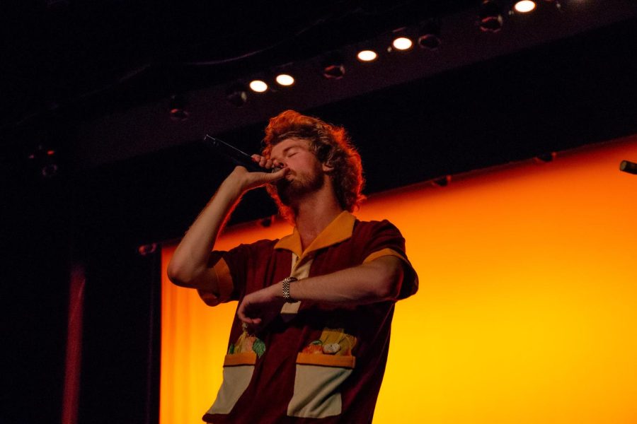 Yung Gravy performs at his concert at Shryock Auditorium Oct. 12, 2022 in Carbondale, Ill. 