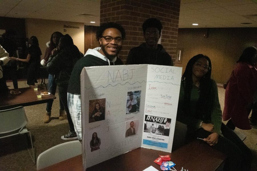 Members of the National Association of Black Journalists Stood by their board to present their RSO Jan 27, 2023 at The Student Center in Carbondale, Ill.
