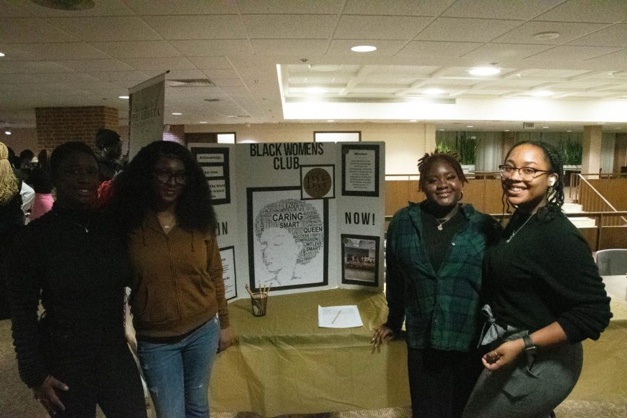 Members of the Black Women’s club participated in the RSO fair to present their organization Jan 27, 2023 at The Student Center in Carbondale, Ill.