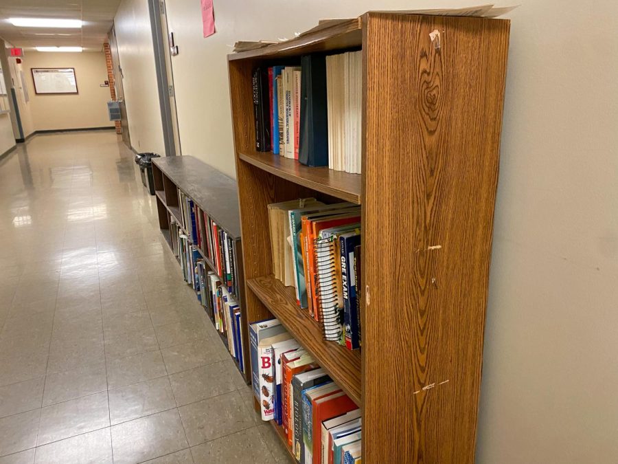 Dozens of books are reshelved on the third floor of Life Science II Jan. 12, 2023 at Southern Illinois University in Carbondale, Ill. 