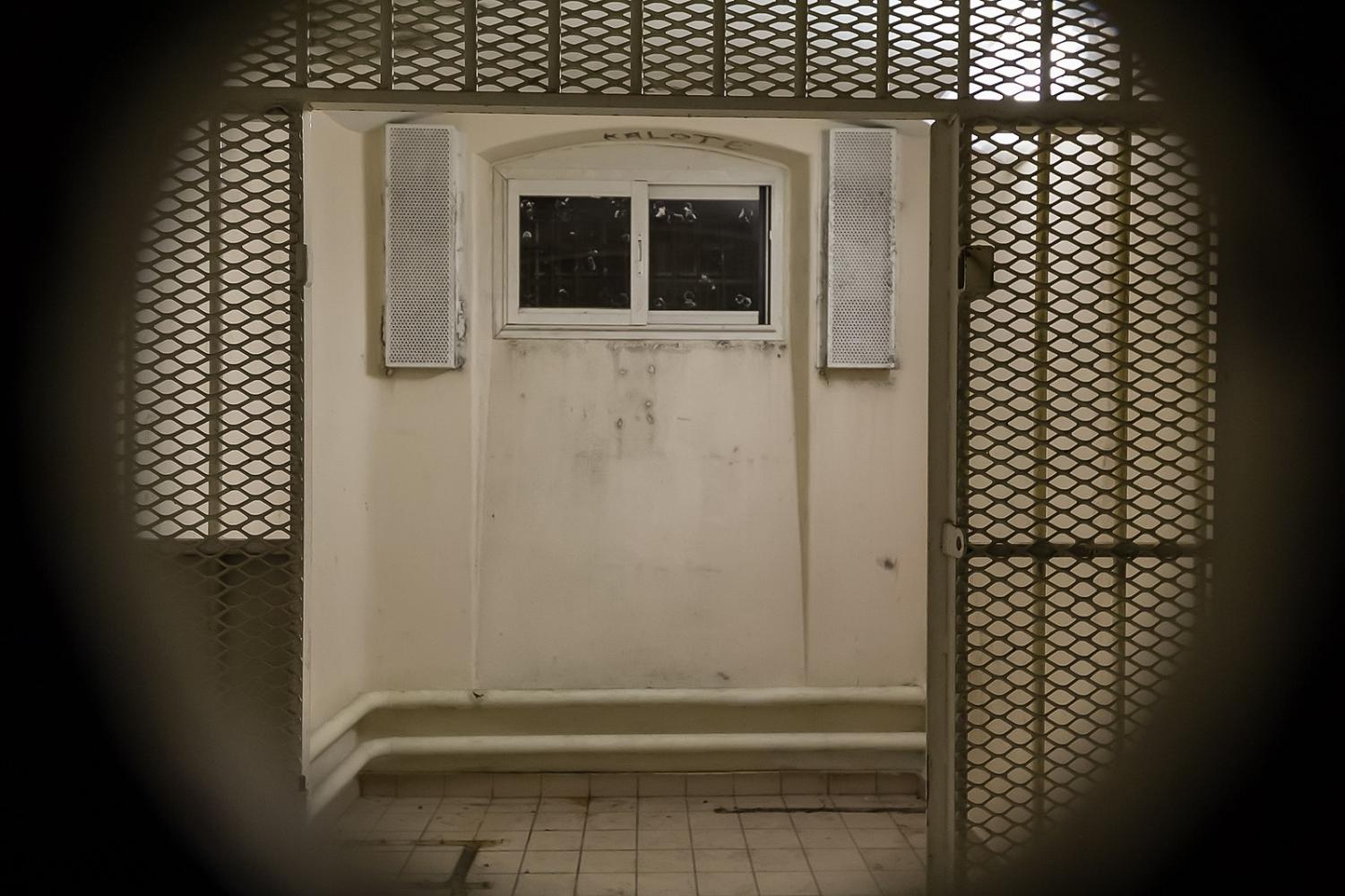 modern prison cell door