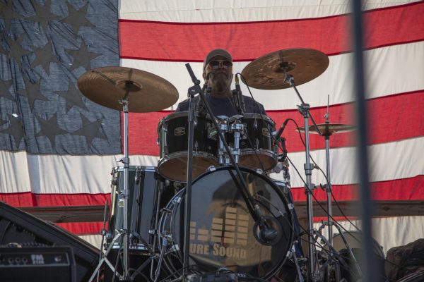 A drummer plays with the Mike “D” Big Time Rhythm & Blues at the 11th Annual Heritage Blues &
Gospel Festival Sept. 6, 2024 on Historic Downtown 8th Street in Cairo, Illinois.
@dmartinez_powell,photography