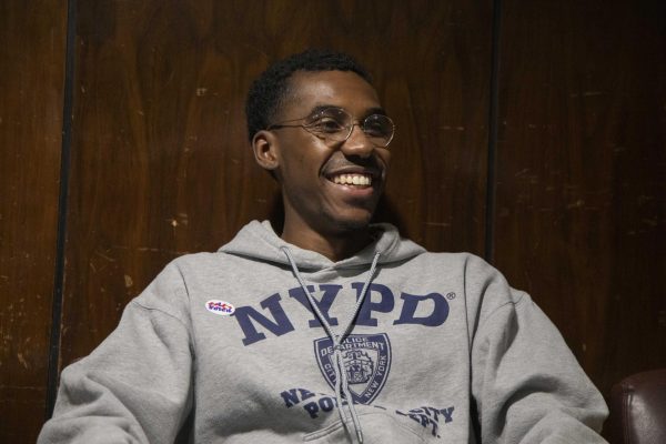 Zachariah Davis speaks about his experiences voting Oct. 24, 2024 at the Student Center in Carbondale, Illinois. 