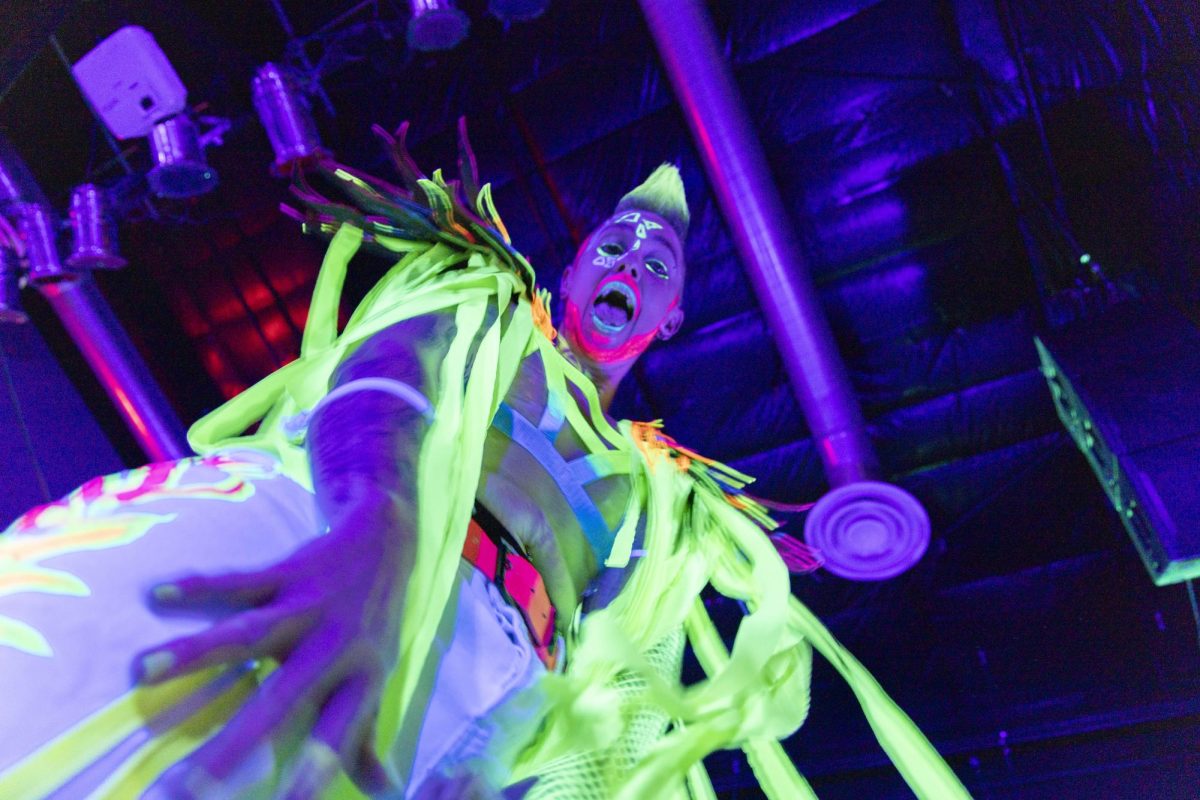Faim Lee Jewls dances to the song and gets closer to the crowd Sept. 6, 2025 at Hangar 9 in Carbondale, Illinois. 